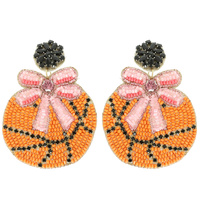 GAMEDAY RIBBONED BASKETBALL EARRINGS
